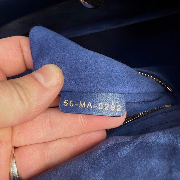 Dior 2022 Blue Lambskin Cannage Medium Lady Dior Handbag - Picture 15 of 16